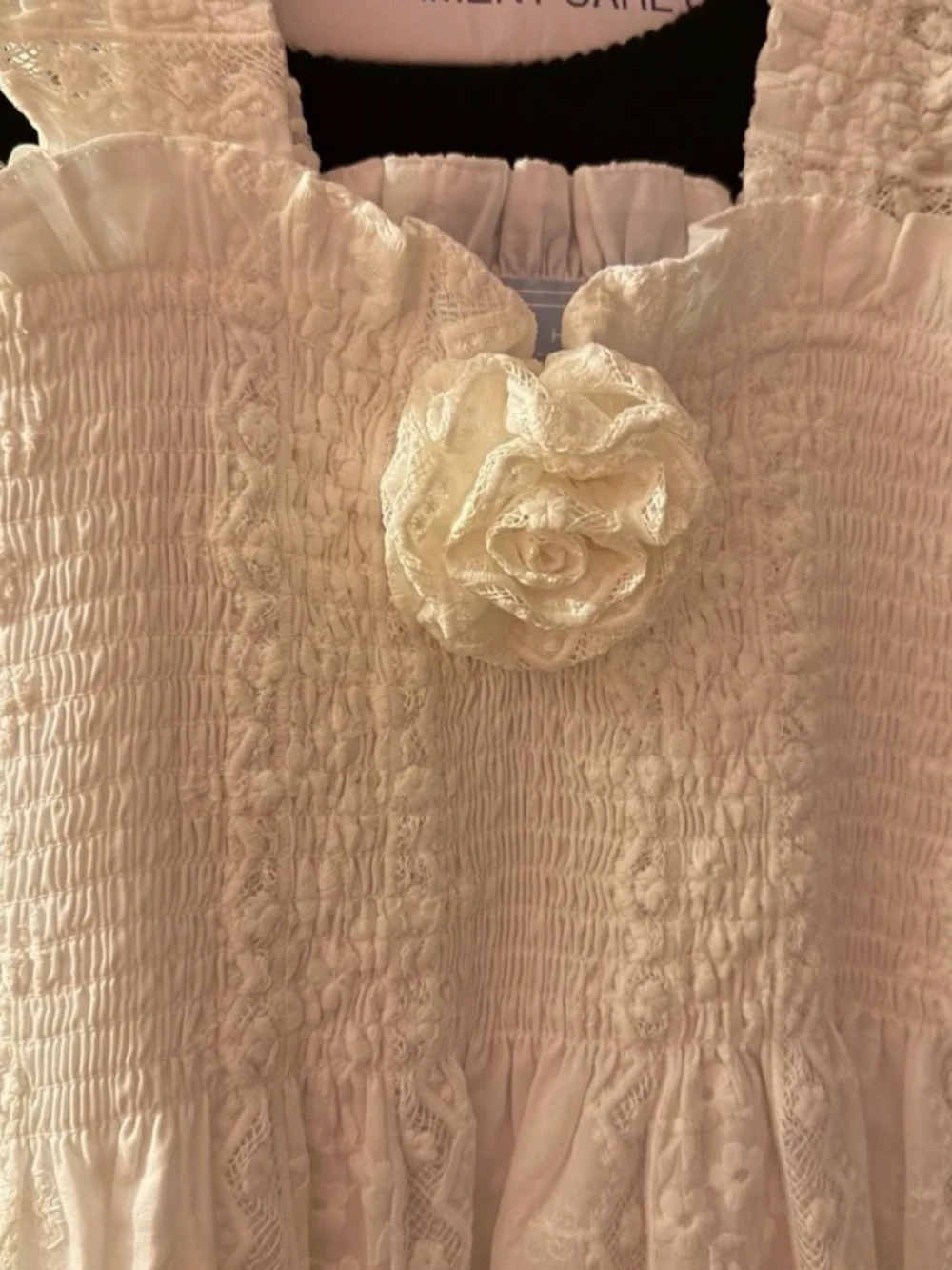 Hill House The Rosetta Nap Dress in White Broderie Voile - Picture 3 of 8